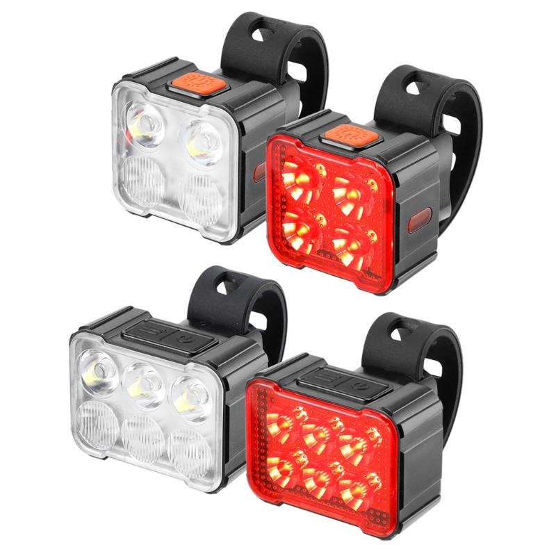 Rechargeable Bicycles Bright Cycling Tail Light Large Wide-angle Design LED Bike Rear Tail Light Multi-Modes Bright