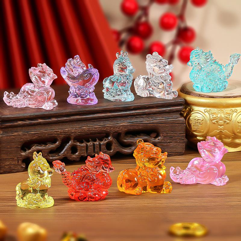 Resin Kylin Feng Shui Wealth Craft DIY Ornaments Creative Gifts for Kids