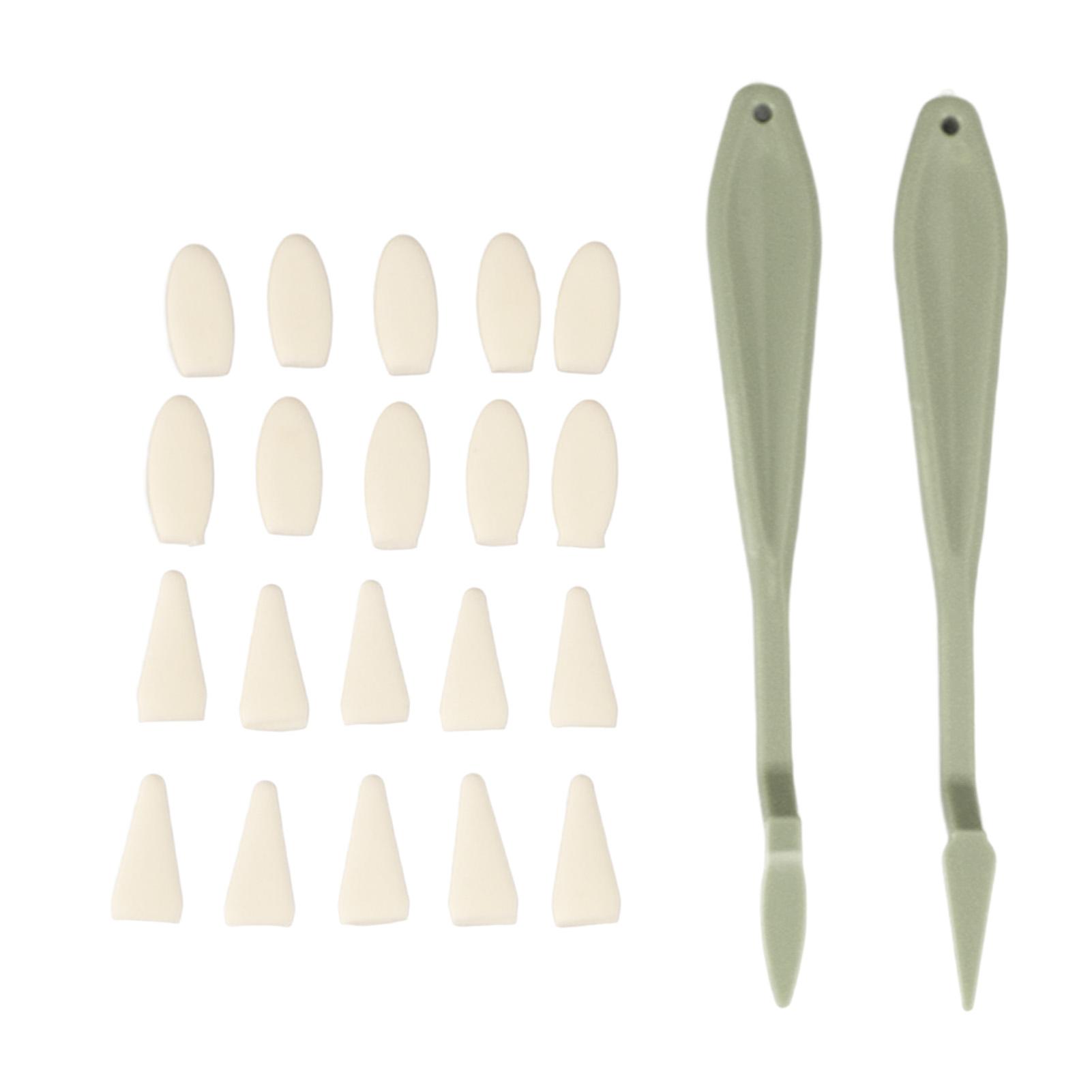 

2 шт. губка для скетчей, пластиковая ручка, сменная моющаяся эластичная ручка для скетчей с 20 головками