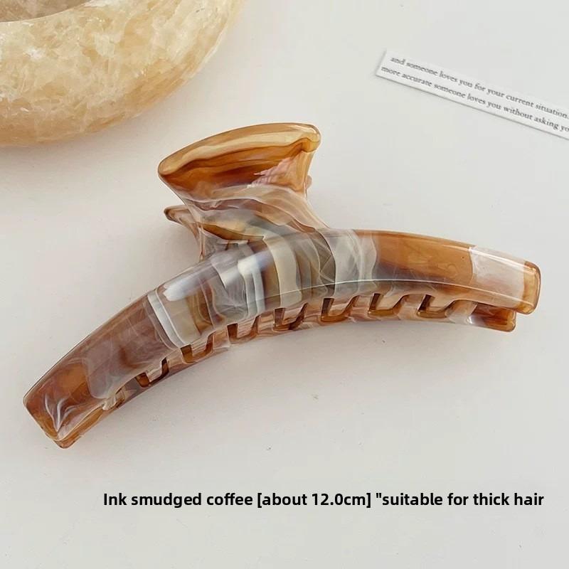 Pumpkin Grab Clip Large Hair VolumeShark ClipHigh-end Look Back of The Head Updo Hair Clip