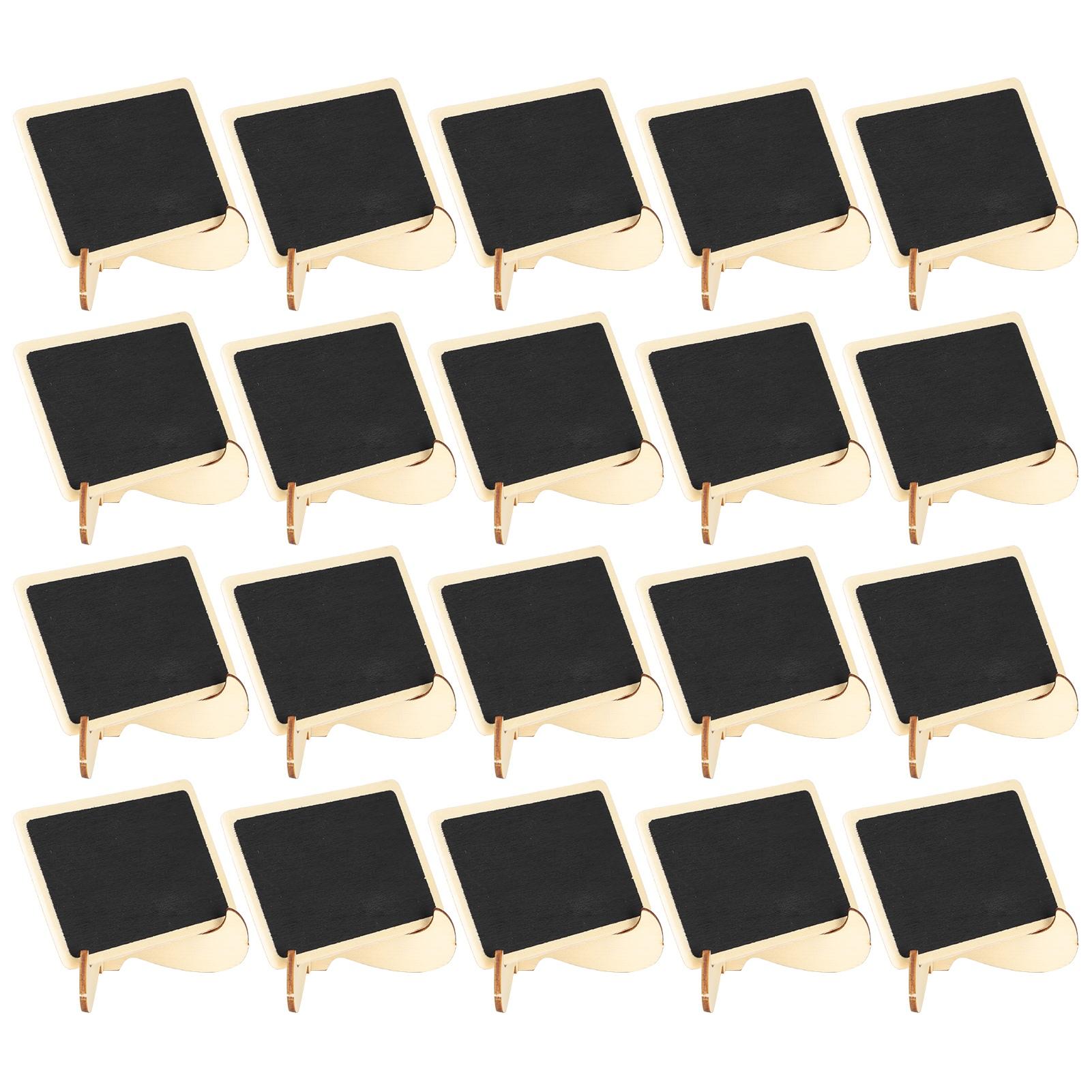 

2 Set Wood Mini Chalkboard Signs Place Cards Small Rectangle Blackboard Weddings Parties
