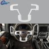 Steering Wheel Panel Frame Trim Cover for Ford Bronco +Accessories White ABS