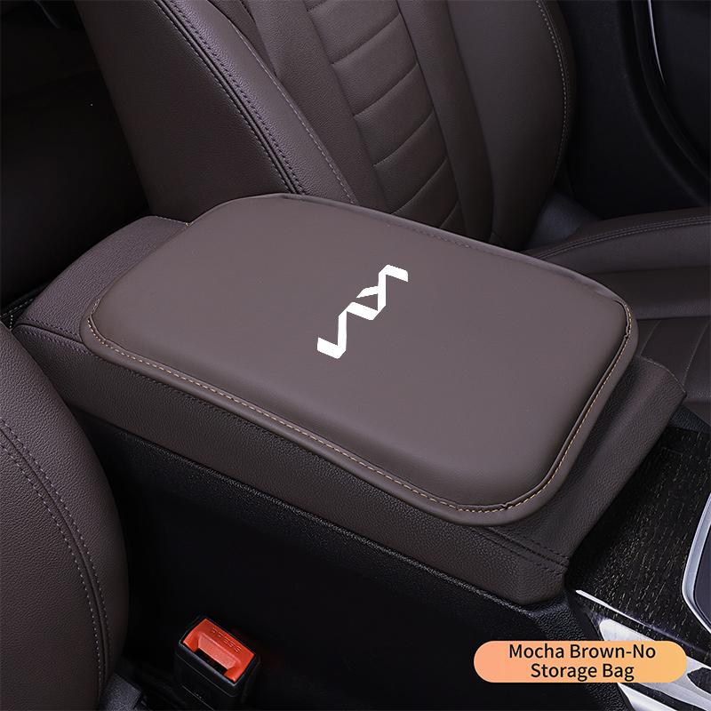 Leather Car Armrest Cushion Storage Box Cover Pad For KIA Rio Ceed Sportage Cerato Soul Sorento Picanto Optima AccessoriesWE5