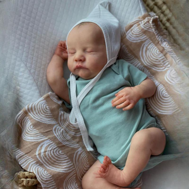 45 CM/17 inch Reborn Doll Full Body Soft Vinyl Simulation Baby Doll reborn doll gift for family Vinyl Girl Body Reborn Doll