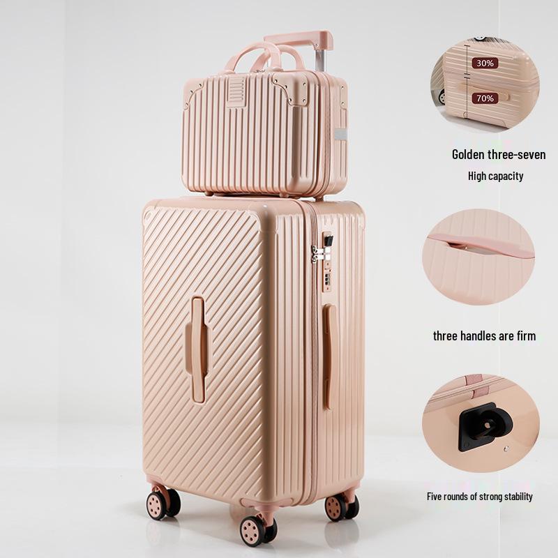 Sturdy 5-Wheel Lightweight Suitcase with Large Capacity & Combination Lock