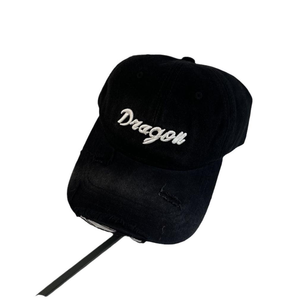 American Retro Baseball Cap Women's Big Head Circumference Old Ripped Baseball Cap Wide Brim Showing Face Small Soft Top Sun Hat Men