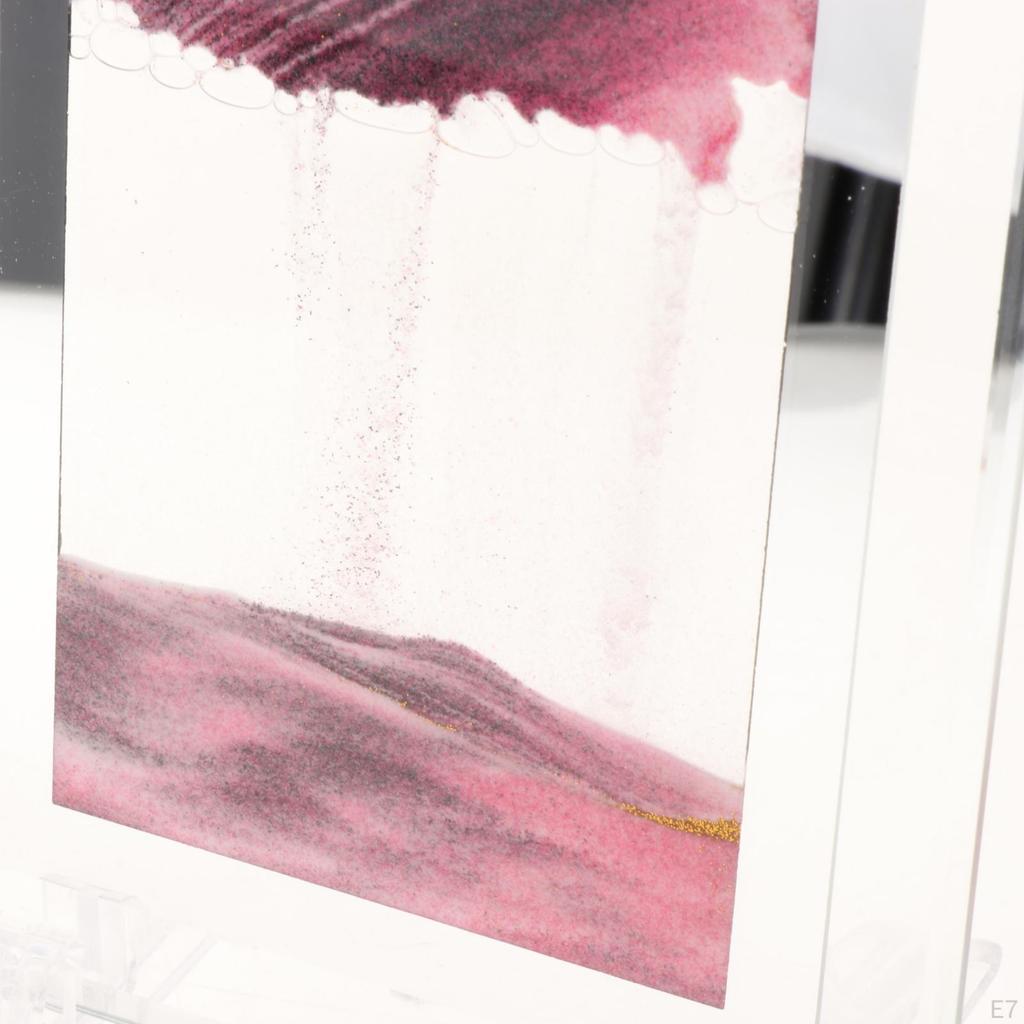 Picture Flowing with Stand Glass for Home Decor Bookshelves Ornament Relaxing