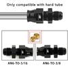 Male Flare To 5/16" Fuel Hardline Tube Fitting Adapter Connector Aluminum All