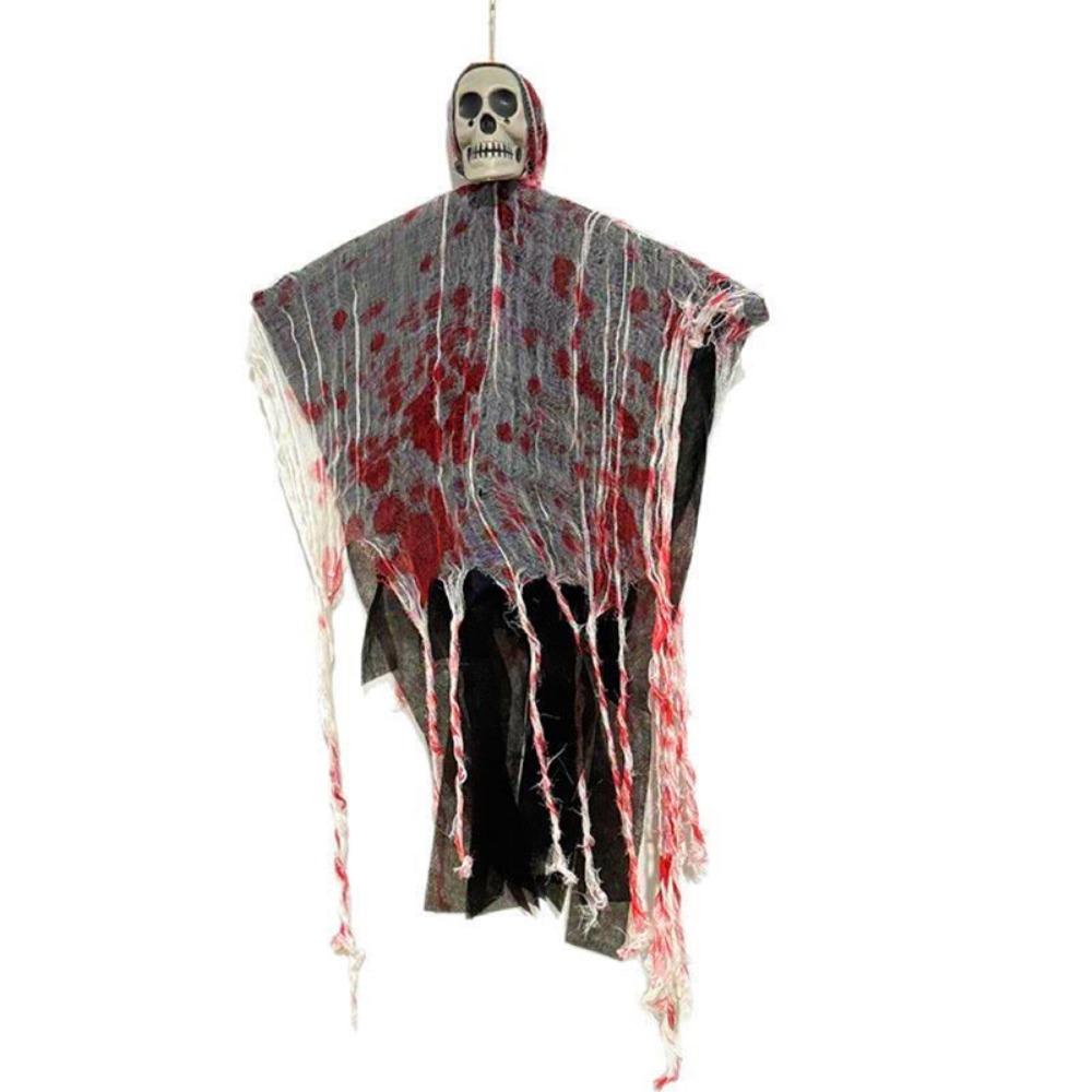 Horror Props Halloween Ghost Ornaments with Light Glowing Skull Ghost  Halloween Party