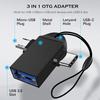 [ 3 Packs] USB C & Micro USB To USB 3.0 OTG Adapter, USB C To A Male To Female Adapter Compatible with MacBook 2018 2017 2016, Samsung Galaxy Note 8,
