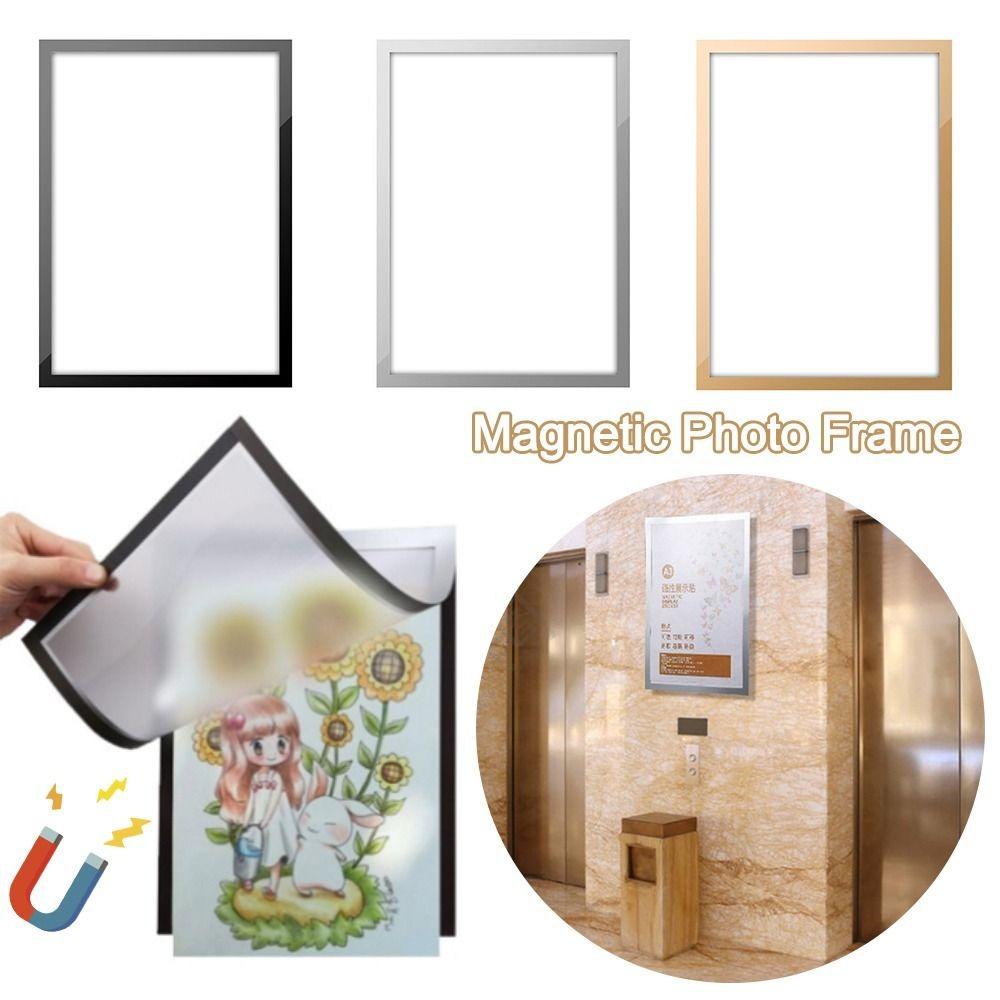 A3 A4 8.5x11inch Magnetic Photo Frame Self Adhesive Wall Home Decor Magnetic Display Board Photo Display