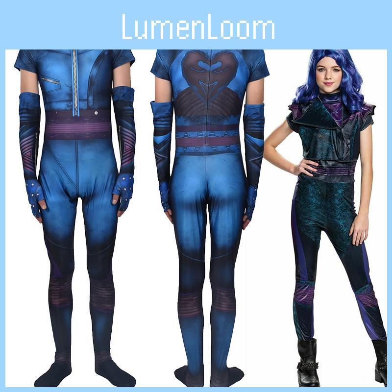 Atmungsaktives Lycra Spandex Nachkommen 3 Evie Kostüm Bequem für Partys und Karnevale