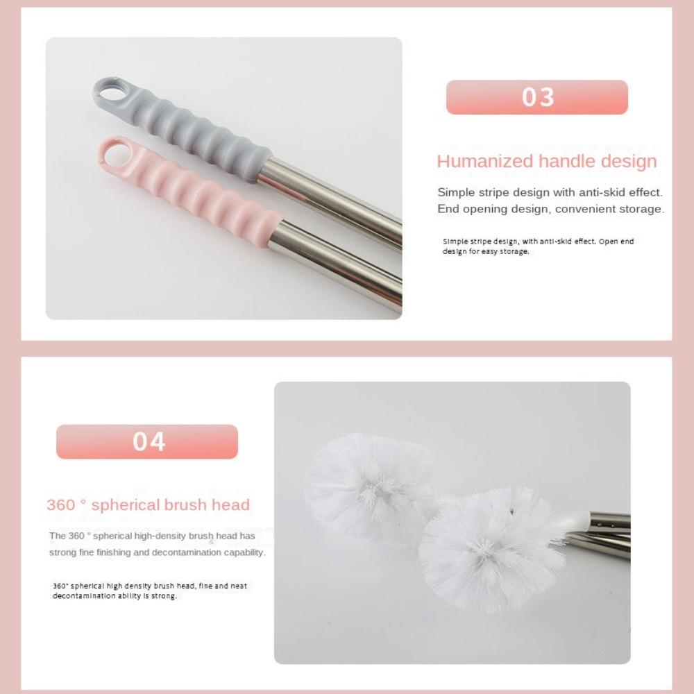 Household Bucket Washing Brush Stainless Steel Rod Cleaner Water Dispenser Cleaning Brush