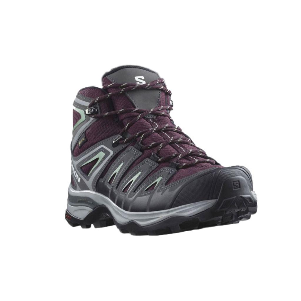 Salomon X Ultra Pioneer Comfortable Slip-Resistant Durable Mid-Top Outdoor Functional Shoes Women Shoes Burgundy 471706