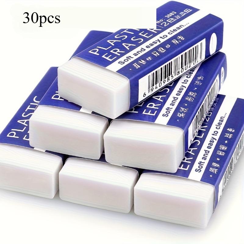 Large White Pencil Erasers | for School and Office Drawing Art