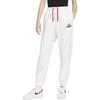 Nike Solid Color Logo Label Drawstring Lace Up Elastic Cuff Fleece Lined Knitted Sweatpants Women's Mountain White (Unisex)