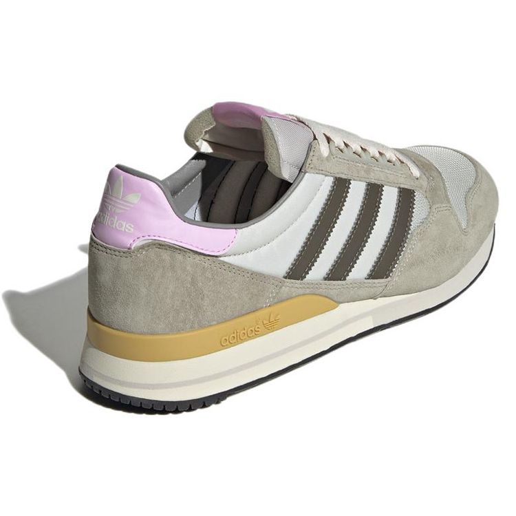 Adidas Originals ZX 500 Semiš Síťovina Klasické Sportovní Pohodlné Všestranné Odolné Nízké Lifestylové Ležérní Boty Unisex tenisky Šedá Růžová GY1997