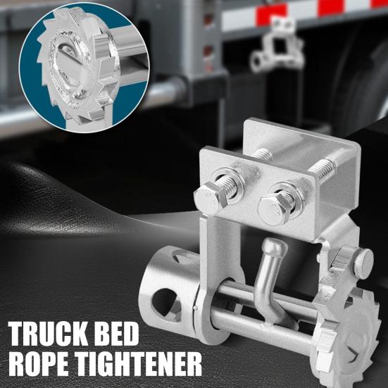 Universal Truck Rope Clamp Tie-Down Tool, Heavy-Duty Steel Cargo Securing Fastener, No-Weld Installation Rope Tightener for Pickup Trucks Trailers