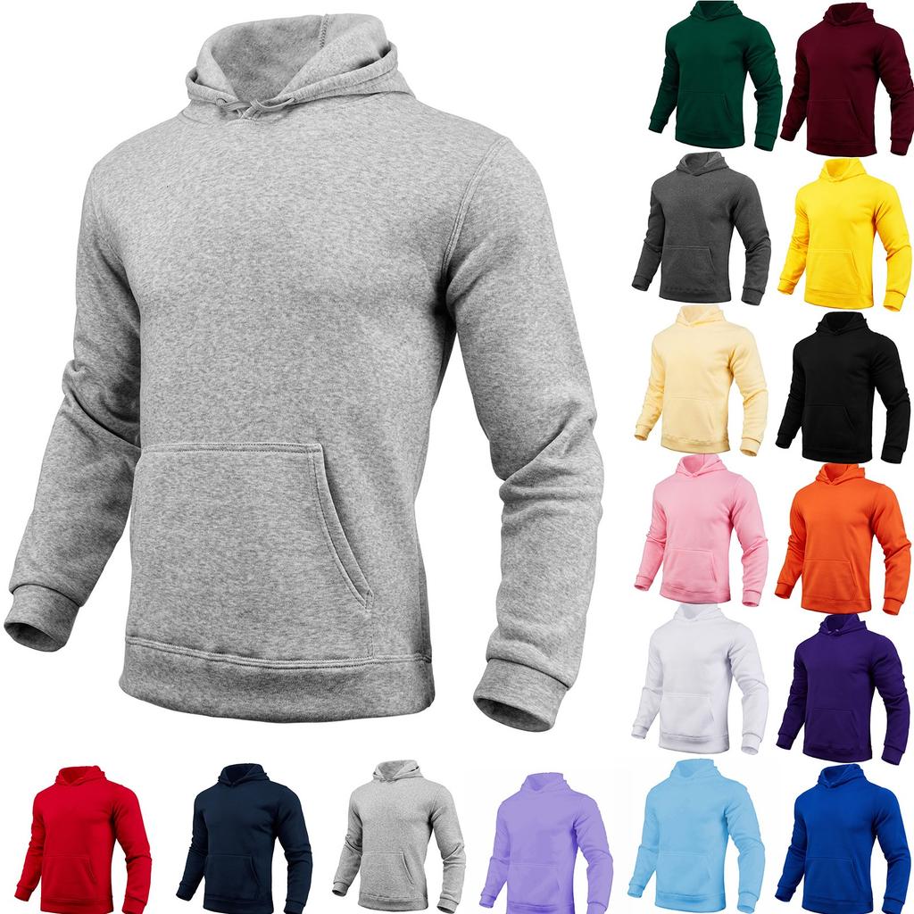 Men Women Hoodies Fleece Sweatshirts Hooded With  Pocket Long Sleeve Sports Casual Pullover Tops