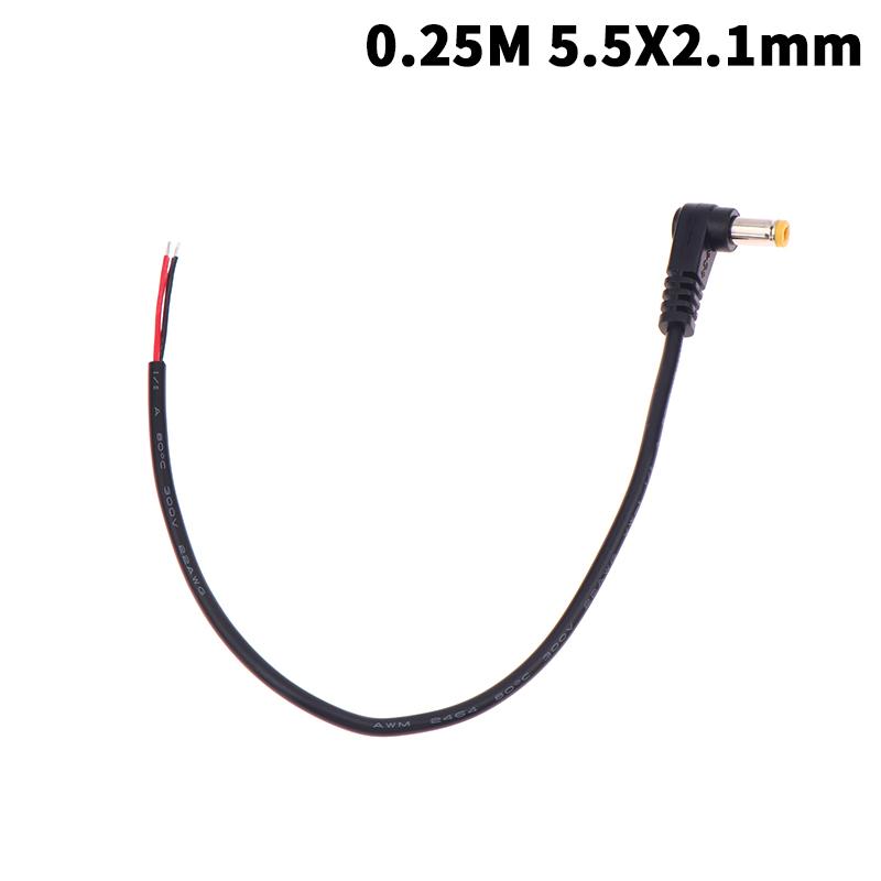 

5.5 X 2.1Mm/2.5Mm Right Angle Dc Power Cable Dc Male Plug Power Connector Plug Connector Extension Line A1
