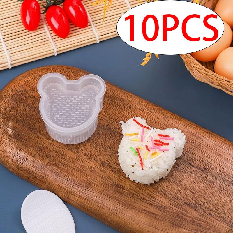 Triangular Onigiri Maker Non-stick Plastic Sushi Mold Box DIY Onigiri Press Kitchen Tool with Lid for Home Restaurant Hotel