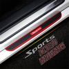 4 Pieces Universal Car Door Sill Pads Carbon Fiber Rubber Door Sill Protector Anti-scratch Bumper Protector Corner Protector