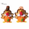 Stuffed Fabric Turkey Thanksgiving Plush Doll, Animal Figurine, Autumn Fall Fireplace Accents Harvest Tabletop Decoration for Home Desktop Tired Tray