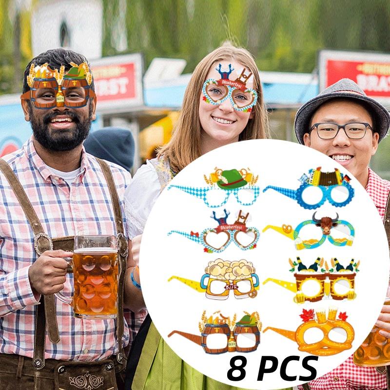 Beer Festival Photo Props Paper Glasses For Cross-border Munich Beer Festival Party Decorations Code Beer Festival Glasses)