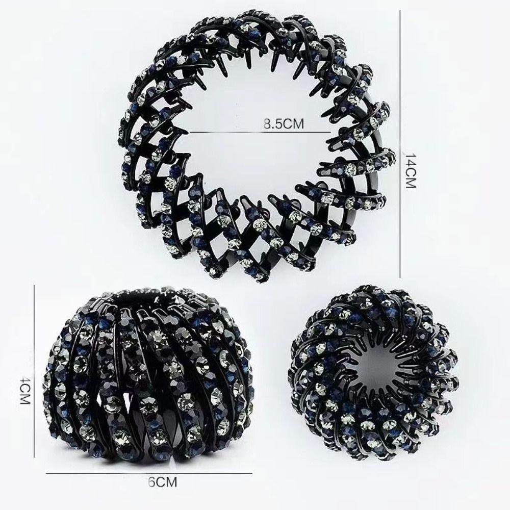 Rhinestone Hair Claw Clip Hair Accessories Hair Bun Maker Fashion Ponytail Holder  Women