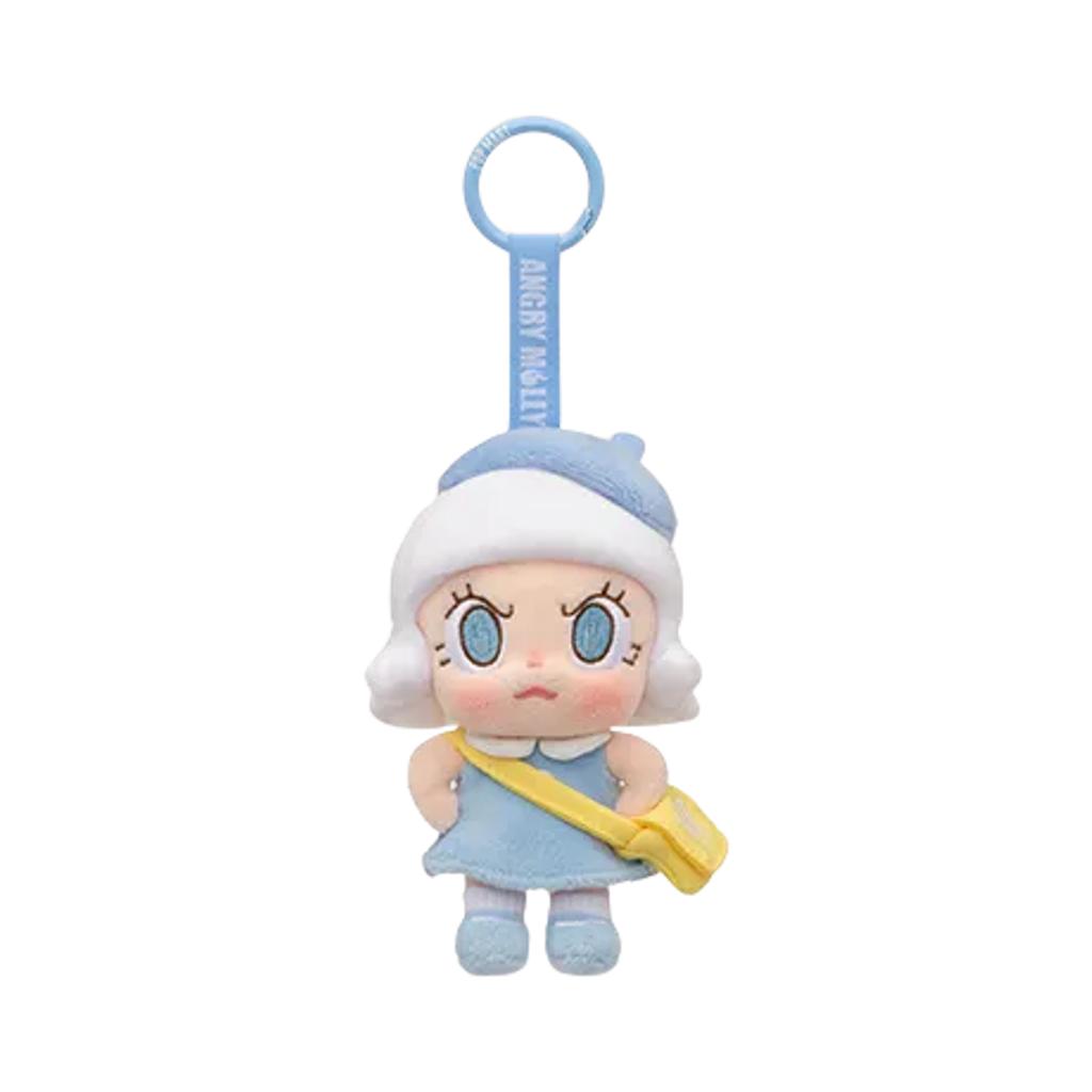 Pop Mart Angry Molly Angry Energy Series Plush Pendant Blue Fire (Opened Case)