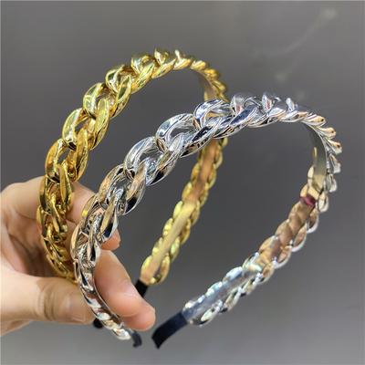 Chain Hollow Headband Light Luxury Metal Hairband Fashion Women's Hair Accessories