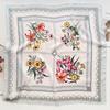 Spring and Summer Graffiti Flowers 71 * 71 Square Scarf Travel Sunscreen Headscarf Practical High-end Scarf for Mother