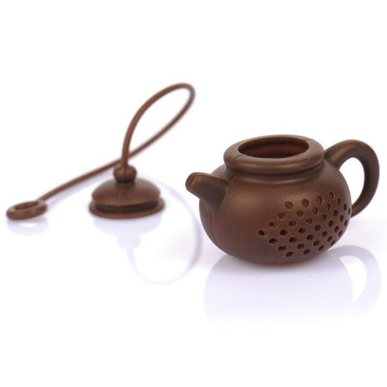 Teapot-Shape Tea Maker Infuser Strainer Silicone Bag Leaf Filter Diffuser Tool