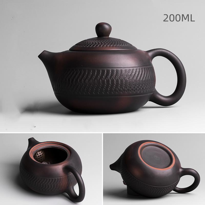 Purple Pottery  Pot Ceramic Kung Fu Teapot Handmade  Teapot Small Teapot Tea Kettle