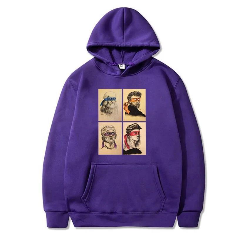 Funny Italian Turtles Art Hoodies Men Fashion Long Sleeve Sweatshirts Women Casual Harajuku Streetwear Pullovers Sudaderas