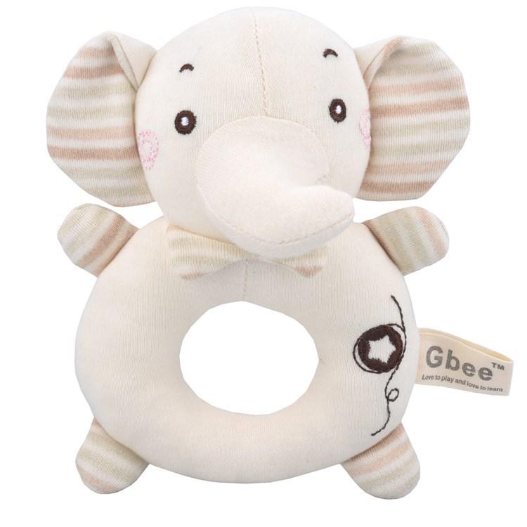 Gbee Organic Cotton Baby Rattle - Newborn Soothing Toy 0-1 Year