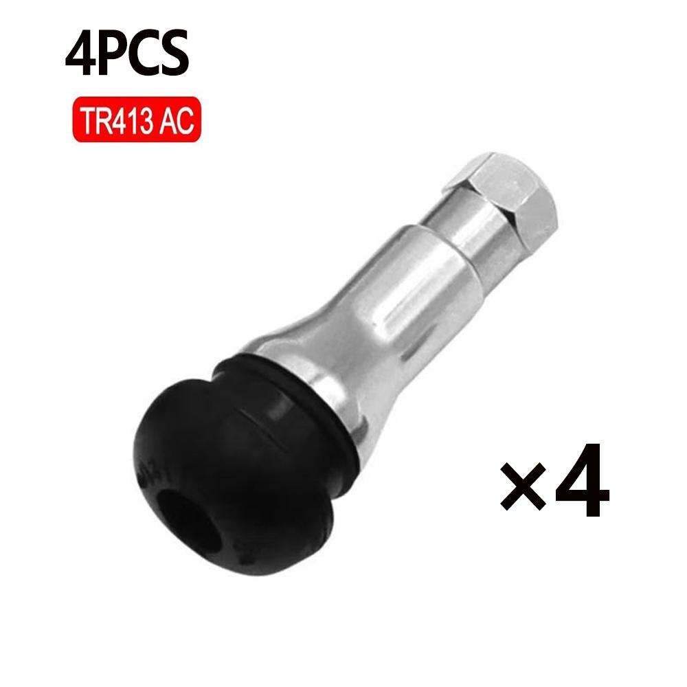 

4/10/20/50Pcs Tire Semi Steel Valve Post Aluminum Alloy Vacuum Tire Rubber Inflation Nozzle TR413/414 Automotive Parts