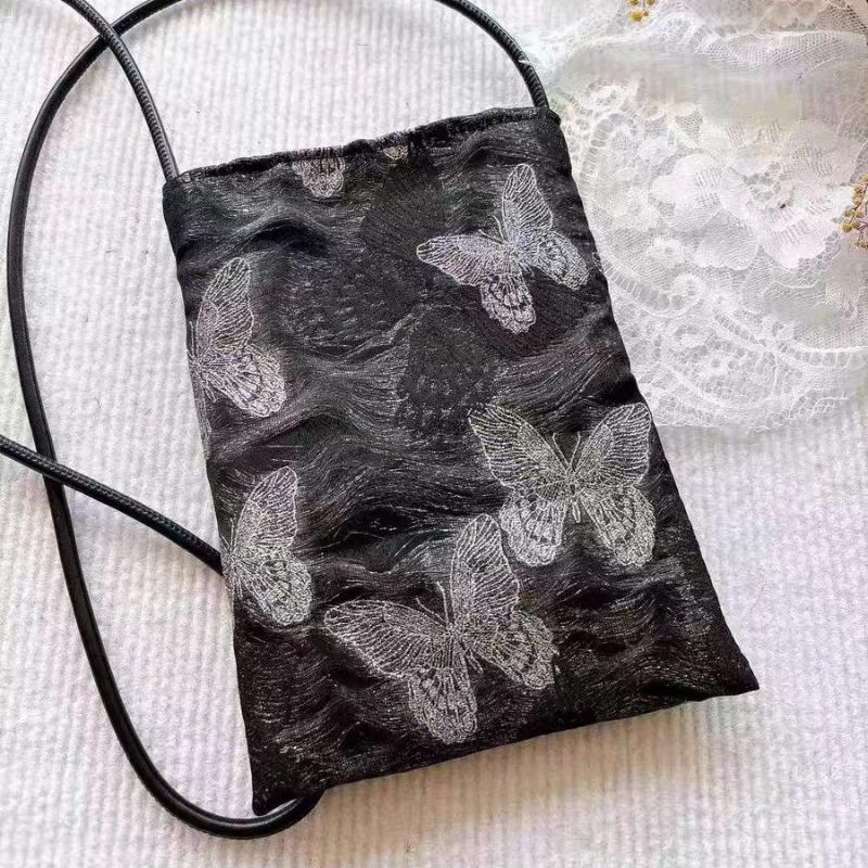 A Small Butterfly, Messenger Bag, Portable Carry-on Bag, Mobile Phone Bag, Versatile Niche High-end National Style Bag.