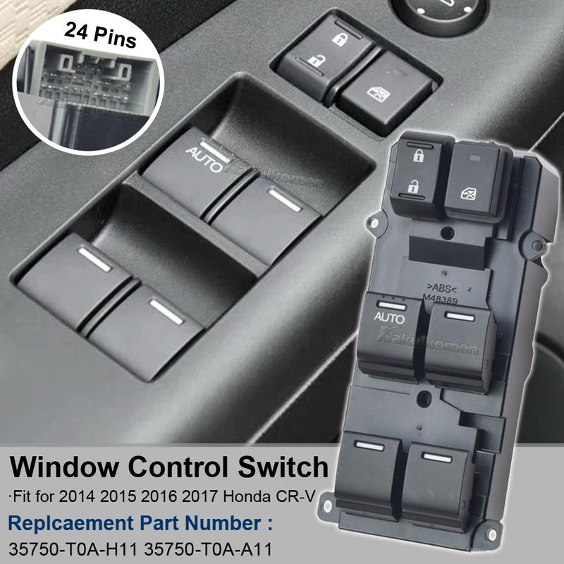 35750-T0A-H11 Front Left Driver Side Master Power Window Switch Control Button 24 Pins For Honda CR-V CRV 2014 2015 2016 2017