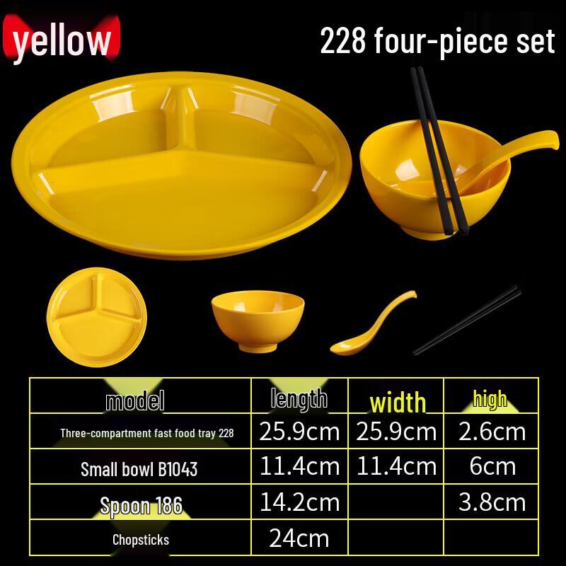 

Colorful Melamine Divided Canteen Meal Plate