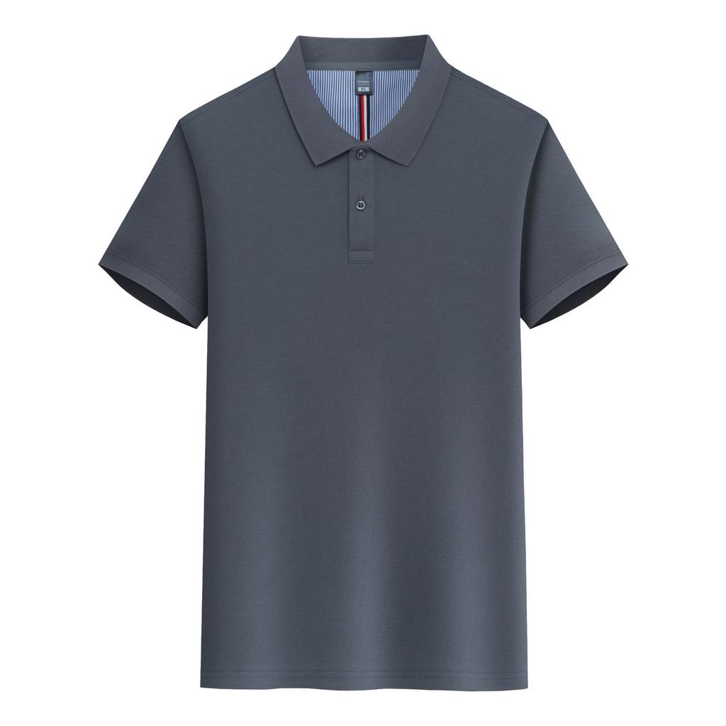 Summer POLO Shirt Men and Women Same Short-sleeved T-shirt Quick-drying Solid Color 220g 7A Antibacterial Lapel Top