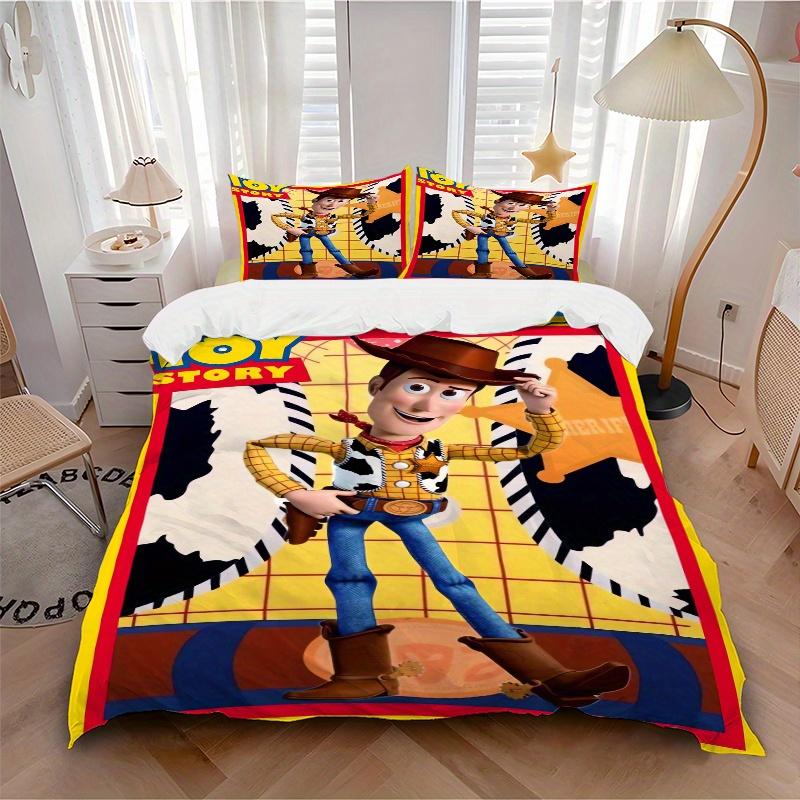 3pcs Toy Story Handsome Woody Bedding Set, Including 1 Quilt Cover and 2 Pillow Shams, Without Filling, Soft and Comfortable Home Bedroom D084