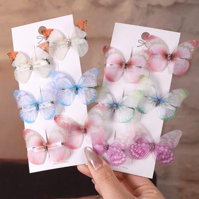 LOVEKIKI Boutique Schmetterlings-Haarspangen, die das Haar nicht schädigen, handgefertigte Haarspangen, Damen Y2k Kopfschmuck, modische Haaraccessoires