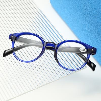 Round High-Quality Retro Reading Glasses Color Reading Glasses High-End Reading Glasses