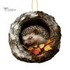 Festive Atmosphere Decorations Forest Animal Ornament, 2D Flat Woodland Acrylic Christmas Home Party Hanging Supplies Decoration for Tree, Holiday
