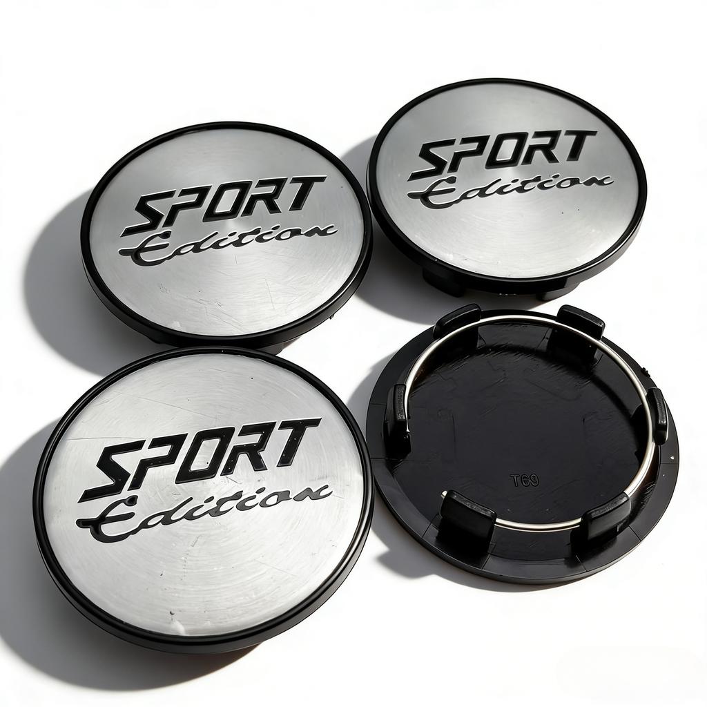 4pcs Sport Edition Logo Badge Emblem Car Wheel Center Caps 69MM Clips 56MM Wheels Hub Cap Rim Hubcaps Dust Cover Car Accessories