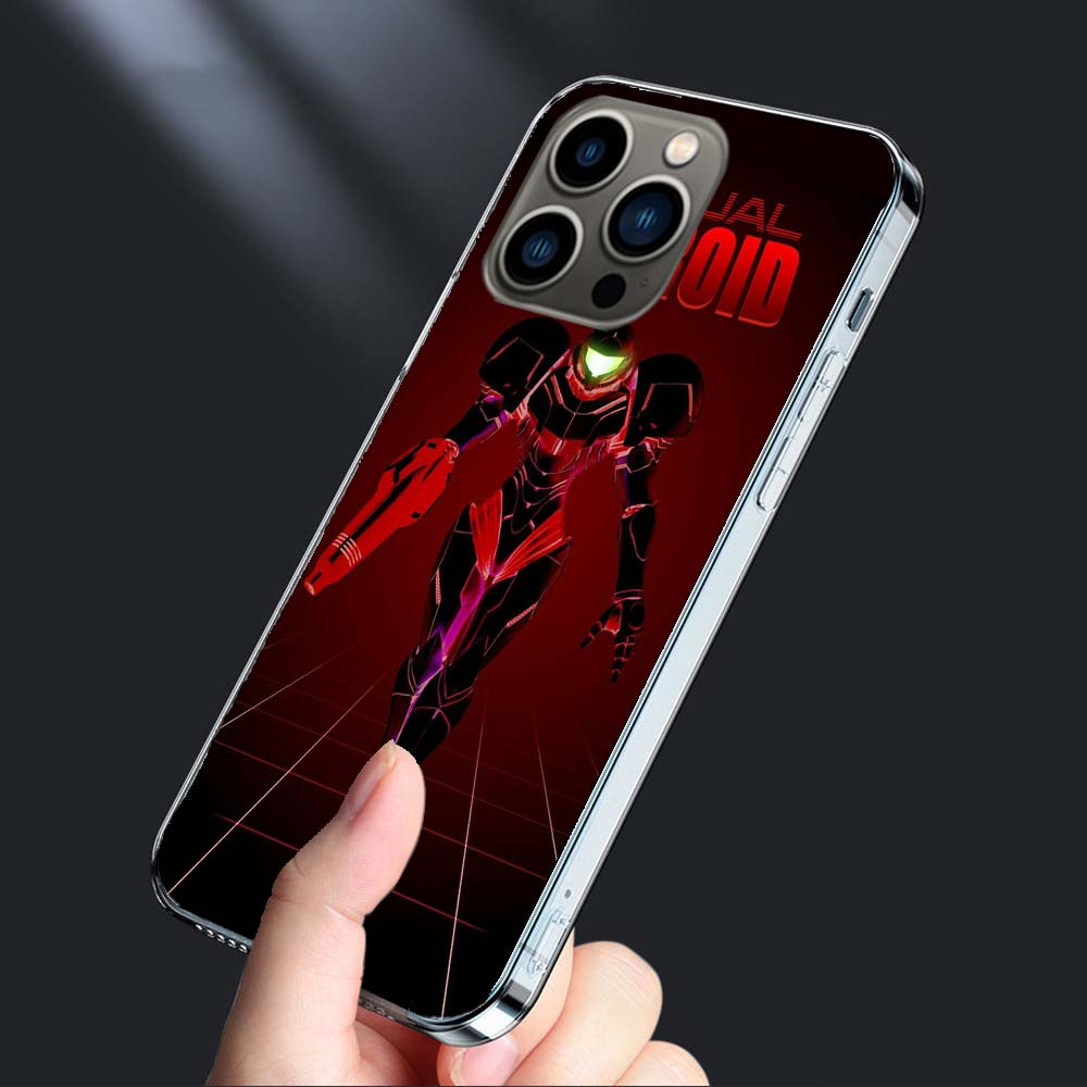 Game M-METROID Phone Case For Iphone 16E 15 Pro 14 Plus 17E 16 17 Pro Max Air 11 12 13 Mini Shockproof Capa Cute Cover TPU Cl