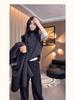 Women's Early Autumn/Winter Layered Wool Knit Vest with High Collar Cardigan