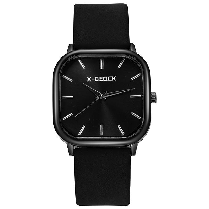 Men'S Watch Magnetic Suction Silicone Tape Simple Temperament Wind Simple Square Quartz Watch
