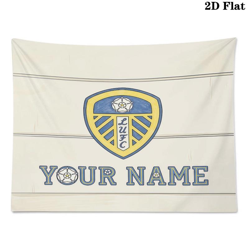 Custom Name Leeds United2 Printed Tapestry – Wall Hanging for Bedrooms, Dorms, and Home Decor
